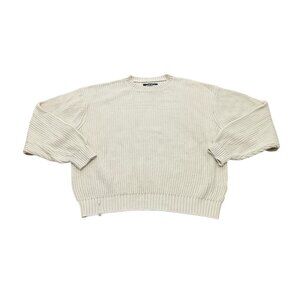 FA World Entertainment F*cking Awesome Knit Sweater Pale Yellow Large Deadstock